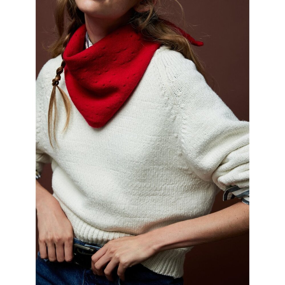 FREE PEOPLE Triangle Essential Scarf / Red - Picture 8 of 8